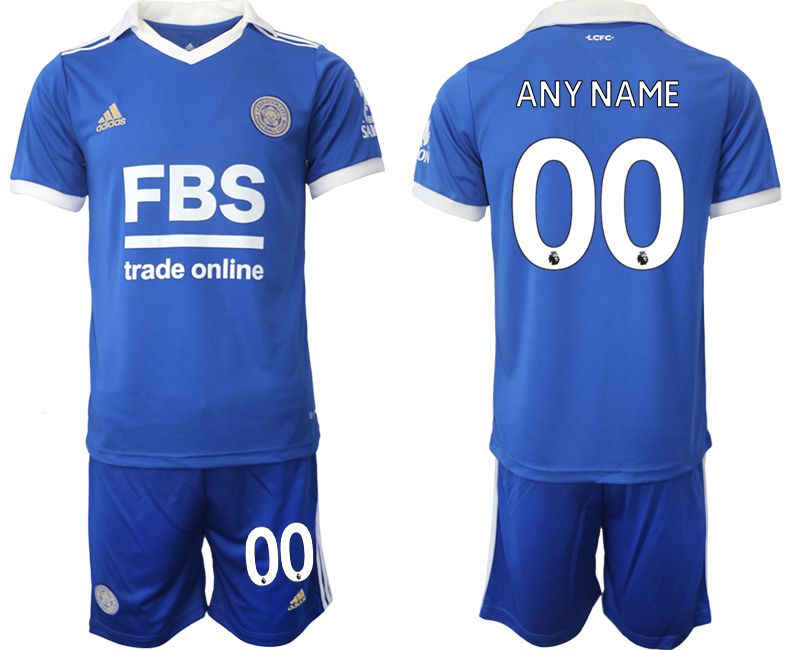 Cheap Men 2022-2023 Club Leicester City home blue customized Adidas Soccer Jersey